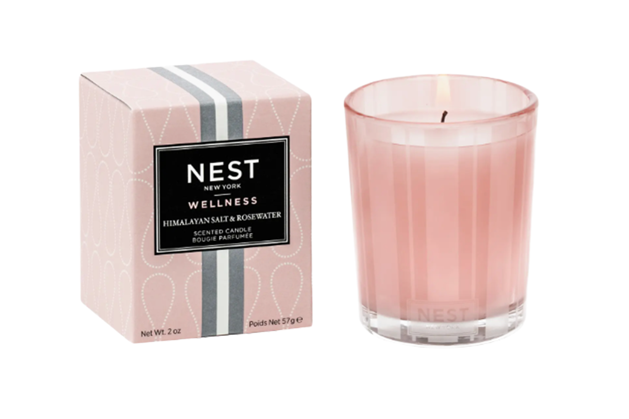NEST New York Himalayan Salt & Rosewater Scented Candle.
