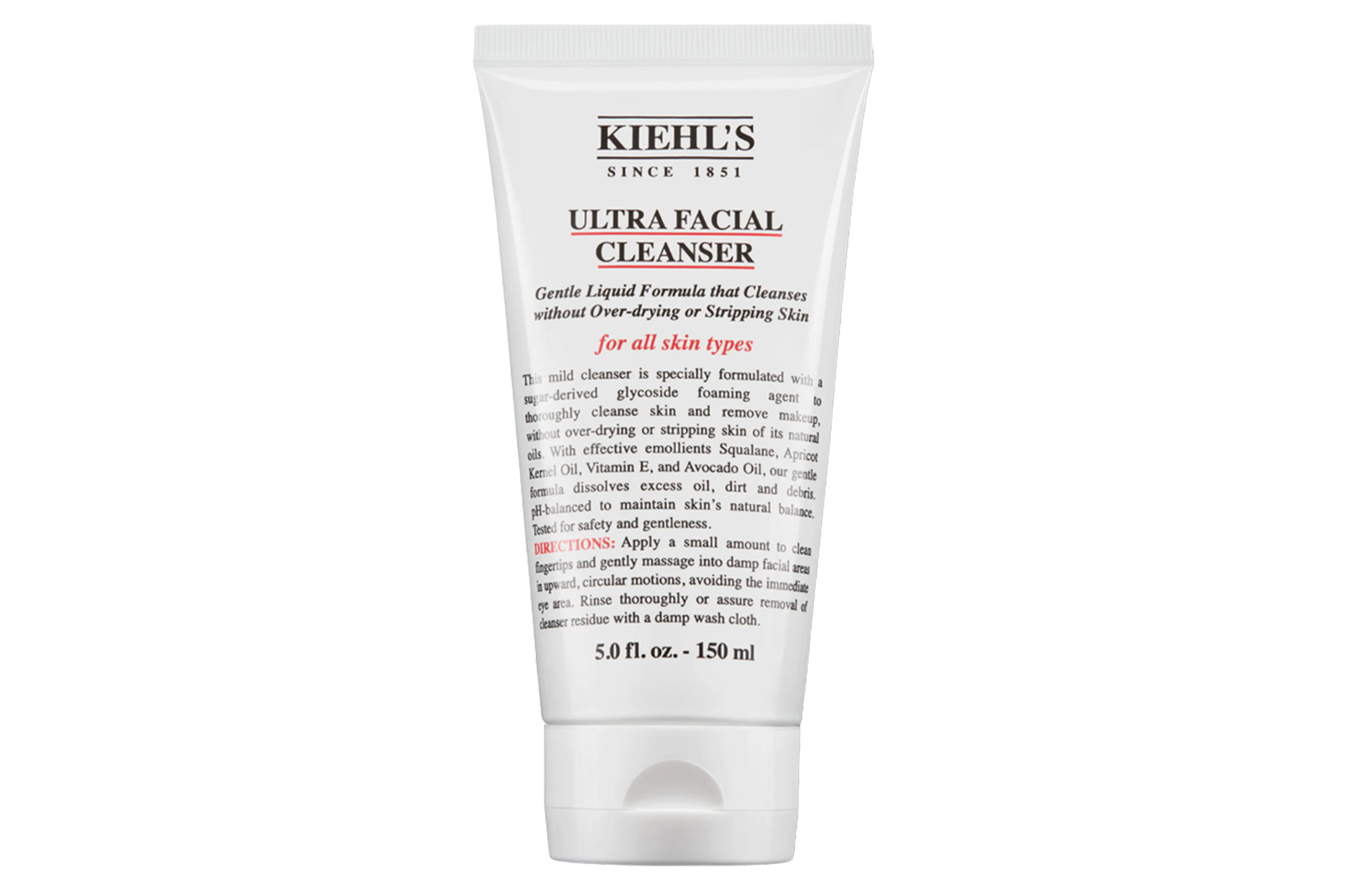 Kiehl's Ultra Facial Cleanser in a white tube.