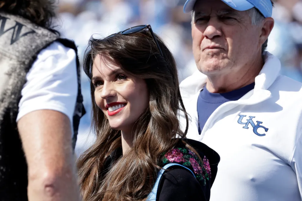 Jordon Hudson Bill Belichick sideline