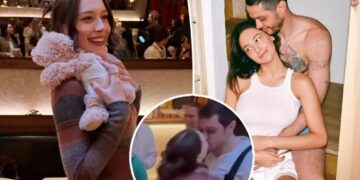 Pete Davidson kisses pregnant girlfriend Elsie Hewitt at bunny-themed baby shower
