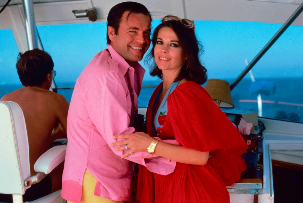 Natalie Wood and Robert Wagner on their yacht The Splendour