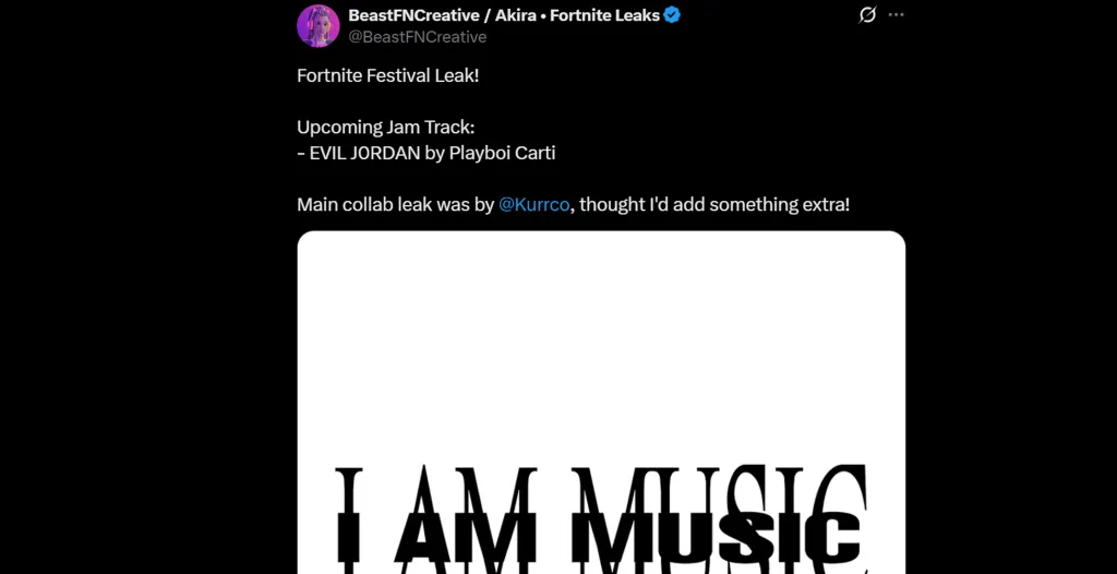 Carti Fortnite Jam Track Leaks