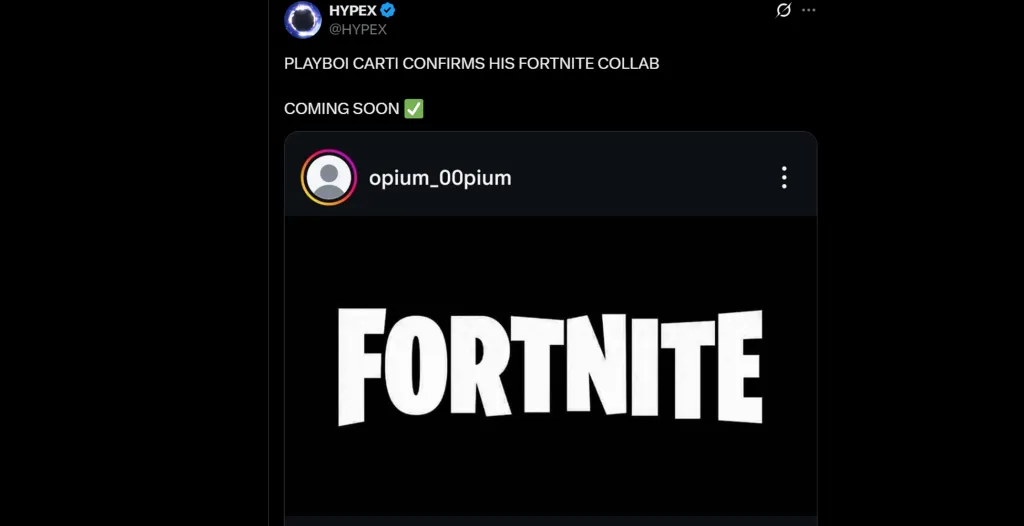 Playboi Carti Fortnite Leak Confirmed