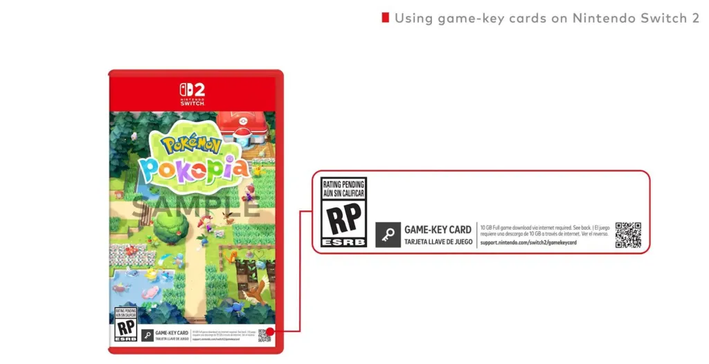 Pokémon Pokopia Game Key Card File Size
