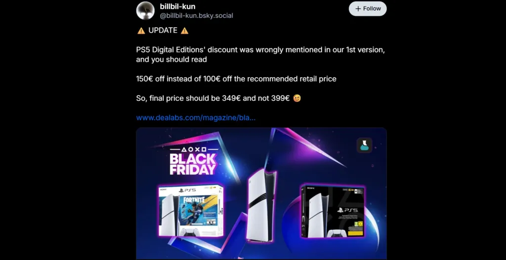 PS5 Black Friday Deals Europe Leak