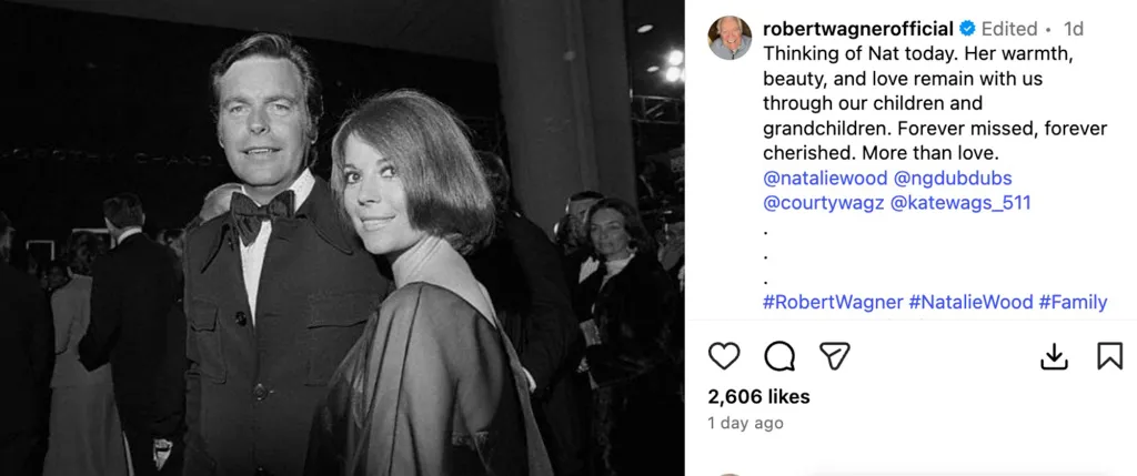 Robert Wagner's tribute to Natalie Wood