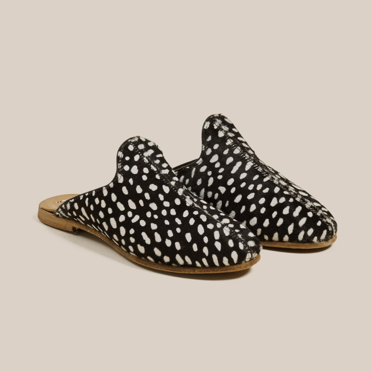 Black Babas with white polka-dots. 
