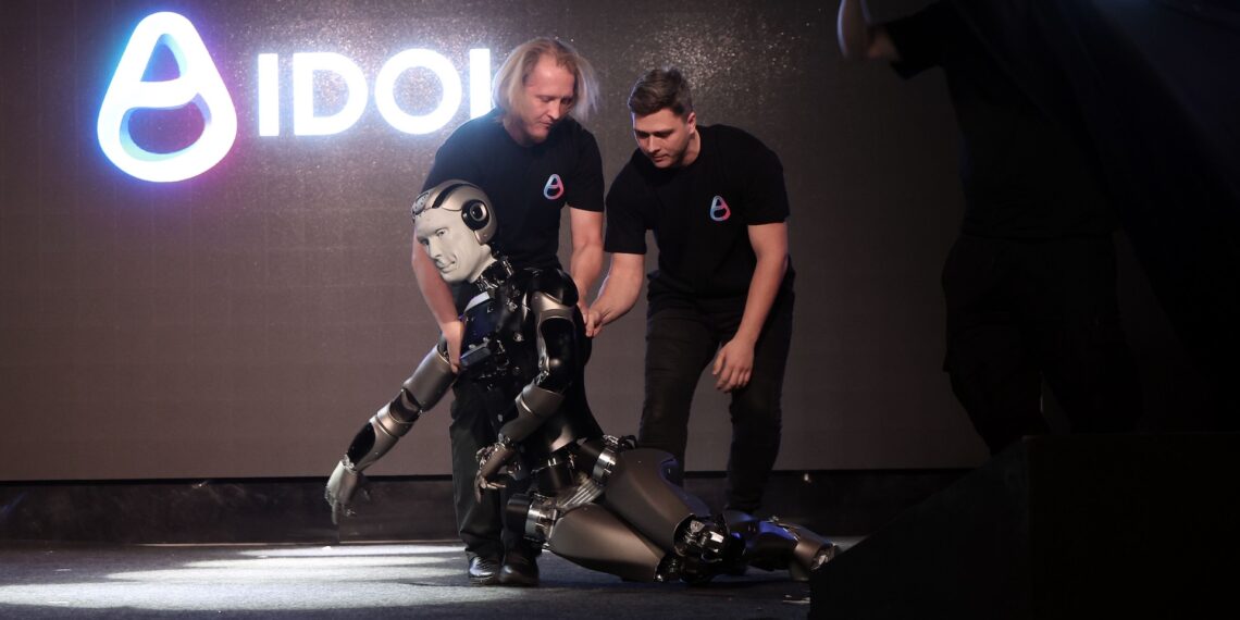 Russia’s much-hyped humanoid robot face-plants onstage during debut