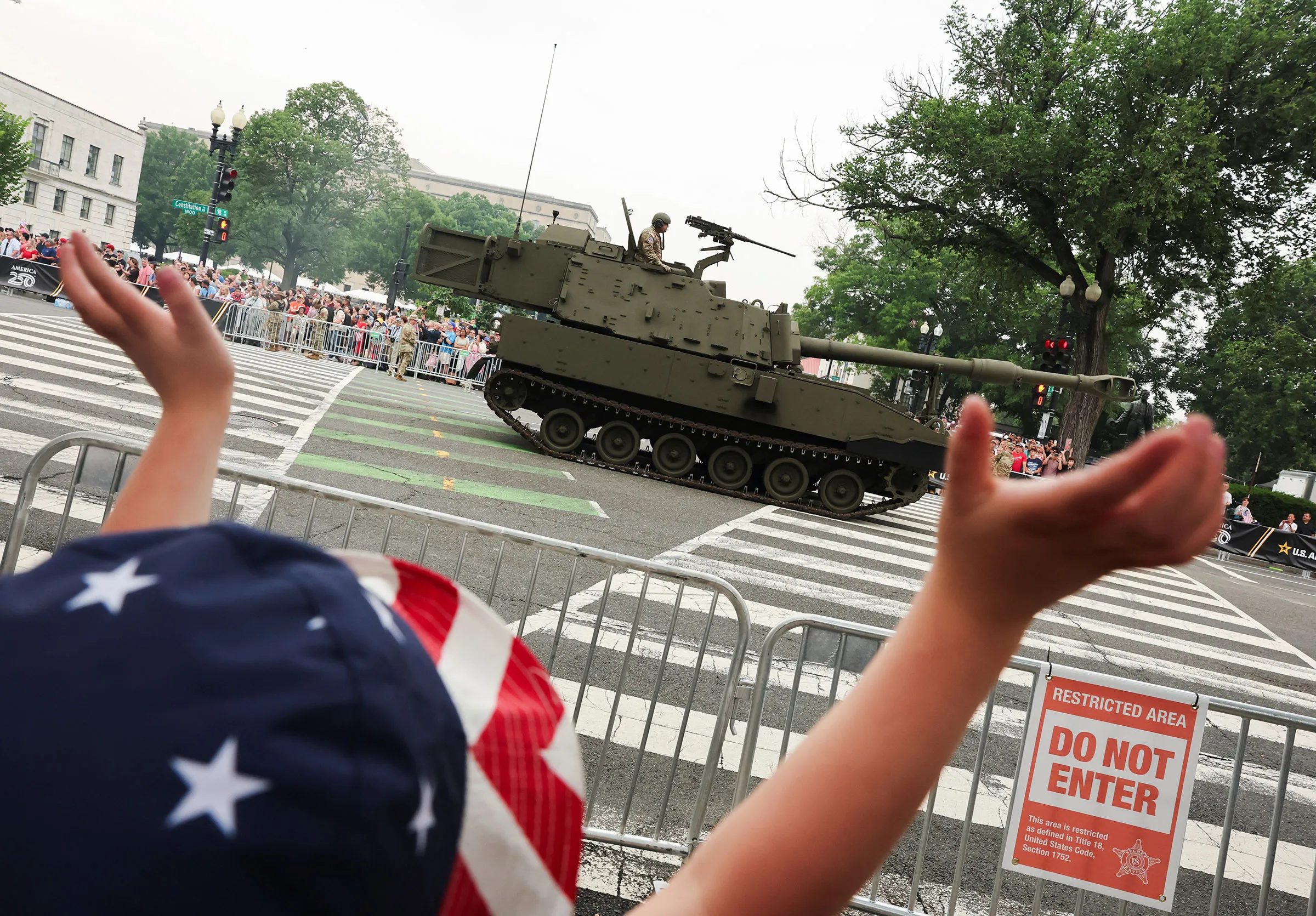 Military parade to commemorate the U.S. Army's 250th Birthday in Washington