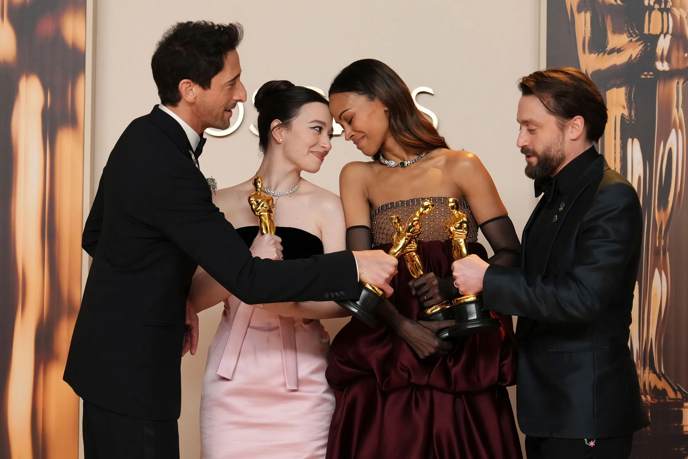 Adrien Brody,Mikey Madison,Zoe Saldana,Kieran Culkin