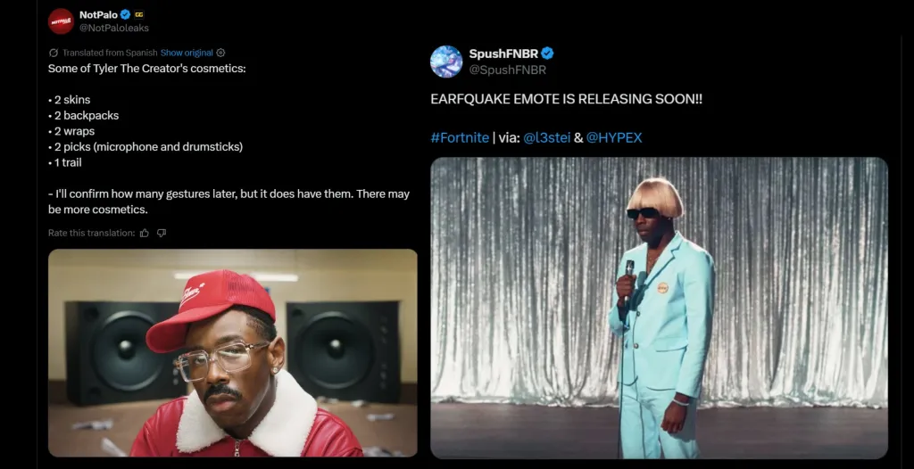 Tyler the Creator Cosmetic Items Leak