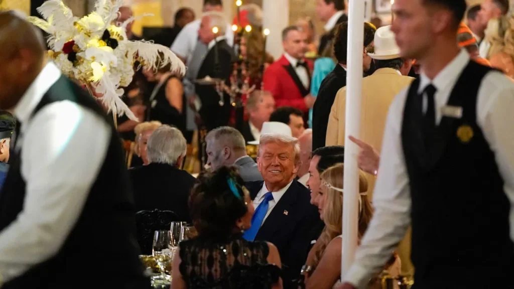 Trump raises afterlife topic while crashing a wedding: ‘Going to get me to heaven’