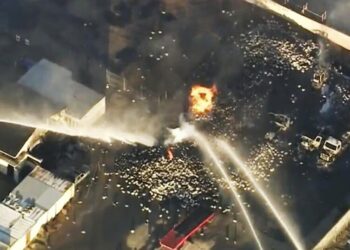 Explosions send propane tanks flying in Lancaster after vehicle fire