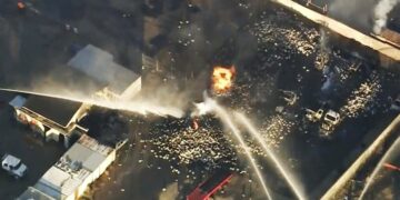 Explosions send propane tanks flying in Lancaster after vehicle fire