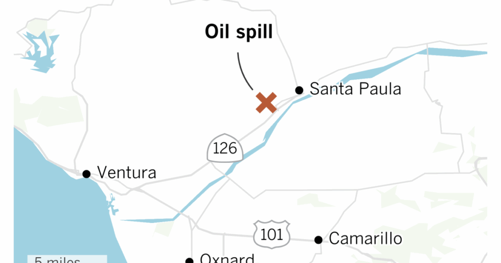 Crews race storm to contain oil spill in Ventura County creek