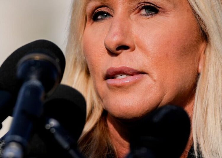 Rep. Marjorie Taylor Greene, a former Trump loyalist, says she will resign from Congress