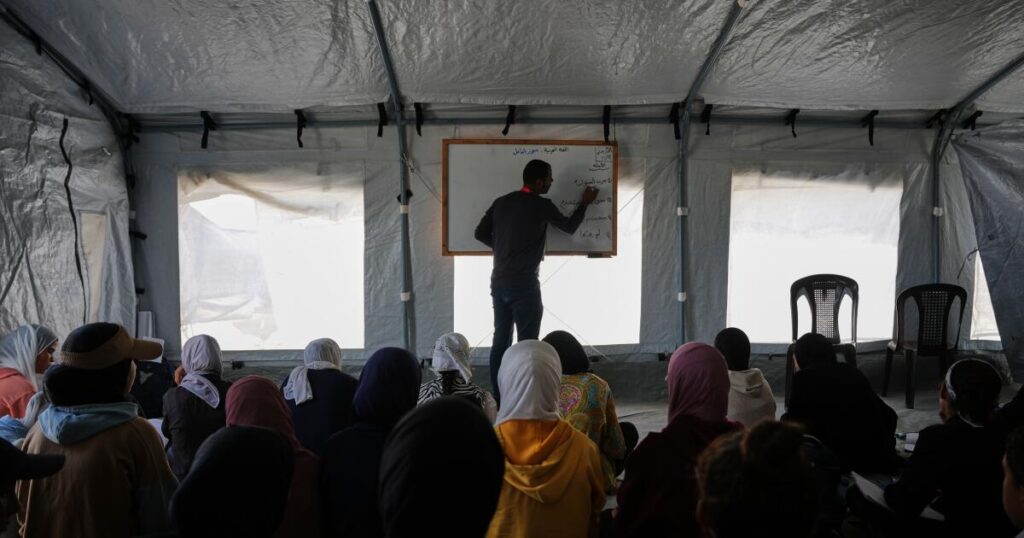 Most of Gaza’s schools are destroyed and hundreds of thousands of children cannot go back to class