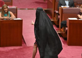 Australian senator suspended from Parliament for wearing burqa in protest