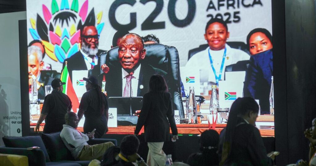 Trump says he’s barring South Africa from next year’s G20 summit near Miami