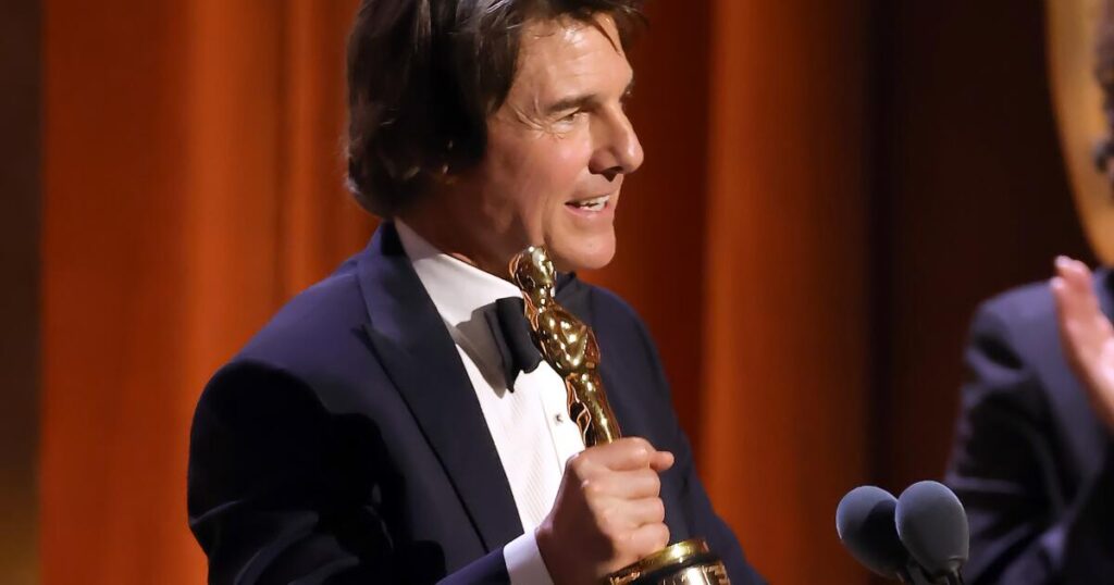 Tom Cruise accepts honorary Oscar: ‘Making films is not what I do. It’s who I am’