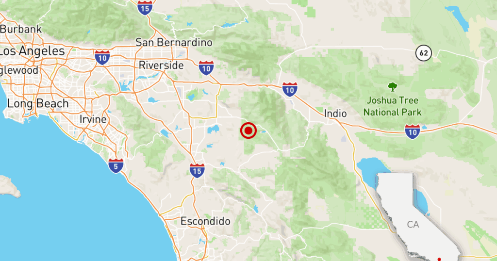 3.8 earthquake shakes Riverside County near Valle Vista