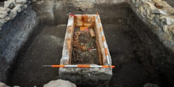 Archaeologists lift the lid on a 1,700-year-old Roman sarcophagus hidden beneath Budapest