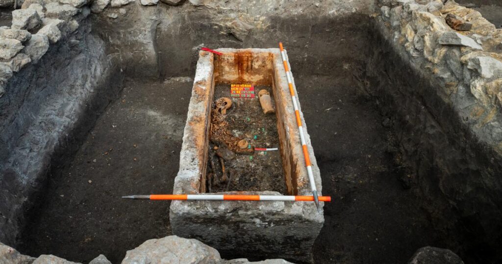 Archaeologists lift the lid on a 1,700-year-old Roman sarcophagus hidden beneath Budapest