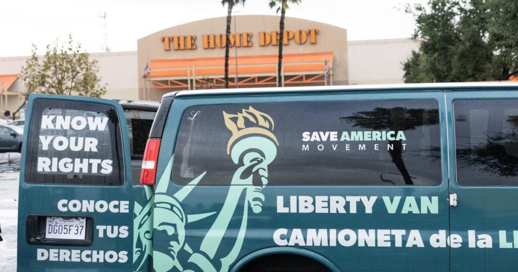 This connected coalition is watchdogging L.A. immigration raids, driving ‘Liberty Vans’