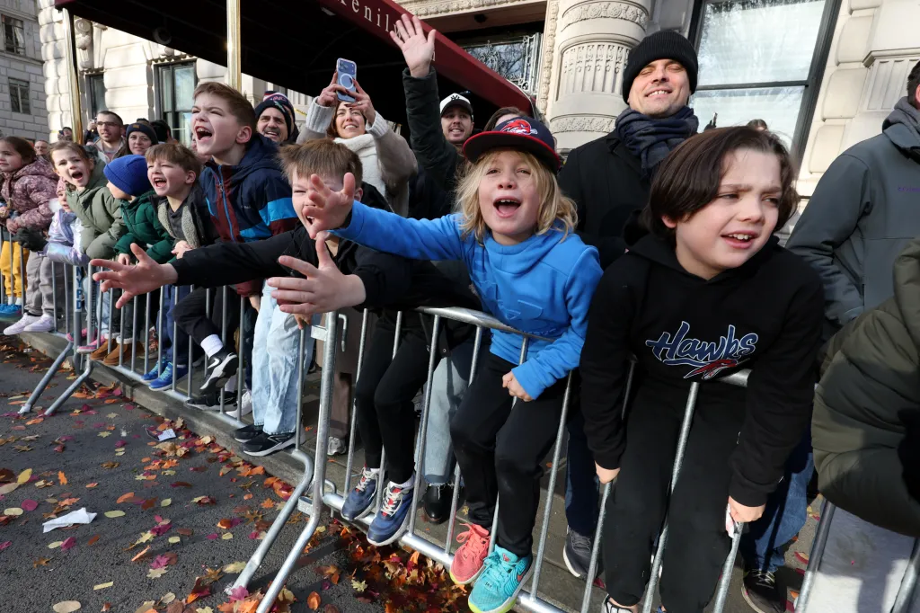 Confetti seen on the ground at the parade.