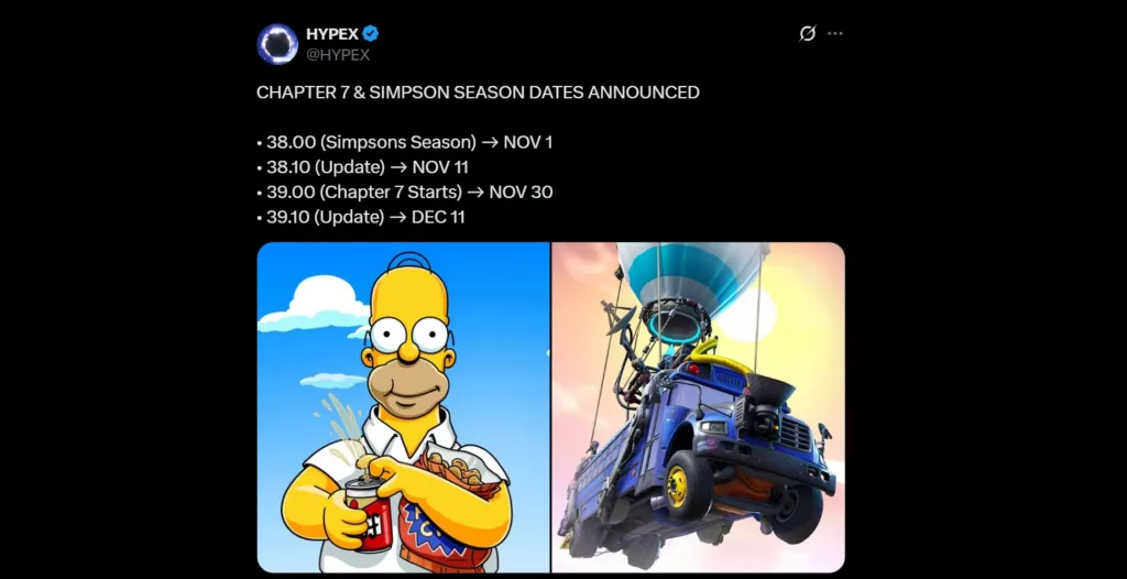 When the Simpsons Fortnite Season Ends Leak
