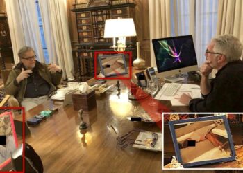 What we know about the creepy photo Jeffrey Epstein had of a lounging woman on his desk