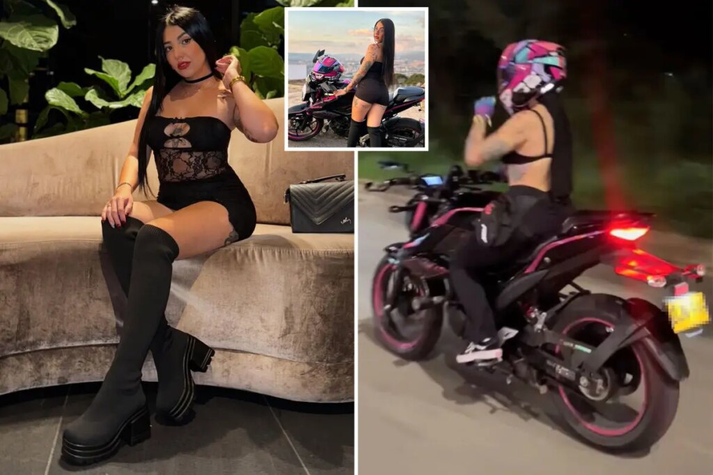 Scantily clad biker influencer known for hands-free stunts killed in a horrific crash