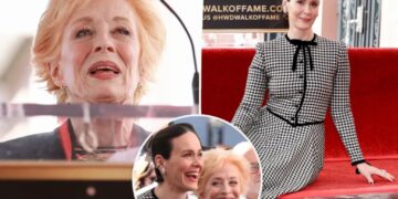 Holland Taylor, 82, honors ‘shining star’ partner Sarah Paulson, 50, in emotional speech at Hollywood Walk of Fame ceremony