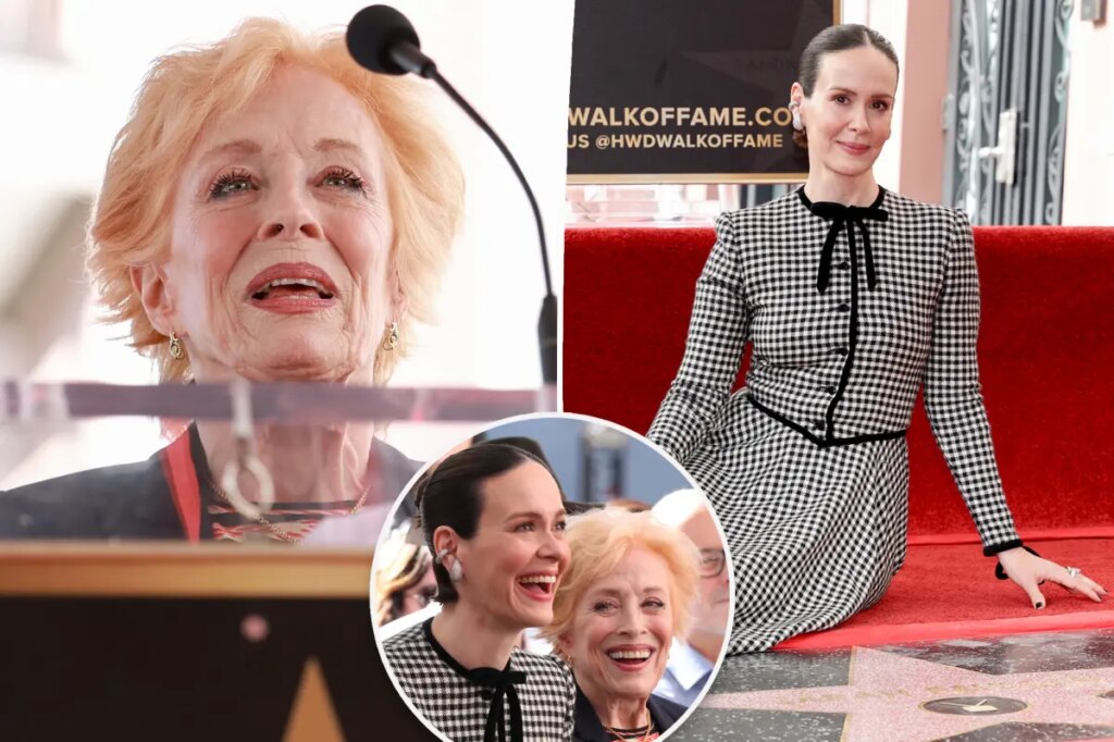 Holland Taylor, 82, honors ‘shining star’ partner Sarah Paulson, 50, in emotional speech at Hollywood Walk of Fame ceremony
