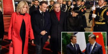 Macron arrives in China for talks with Xi on trade ties and Russia’s war in Ukraine