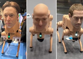 Art Basel show by Beeple has realistic Musk, Bezos, Zuckerberg robot dogs pooping NFTs