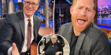 Meghan Markle shares ‘embarrassing’ clip of Prince Harry and Stephen Colbert amid dad’s ICU stay