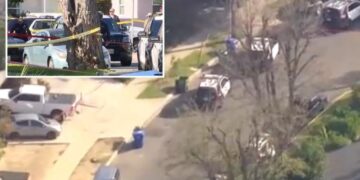 Son stabbed father to death with scissors shot and killed by police