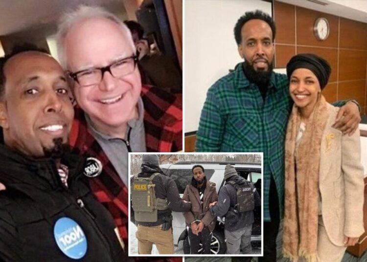 Photos emerge of Somali illegal migrant fraudster with Minnesota Gov. Tim Walz, Rep. Ilhan Omar