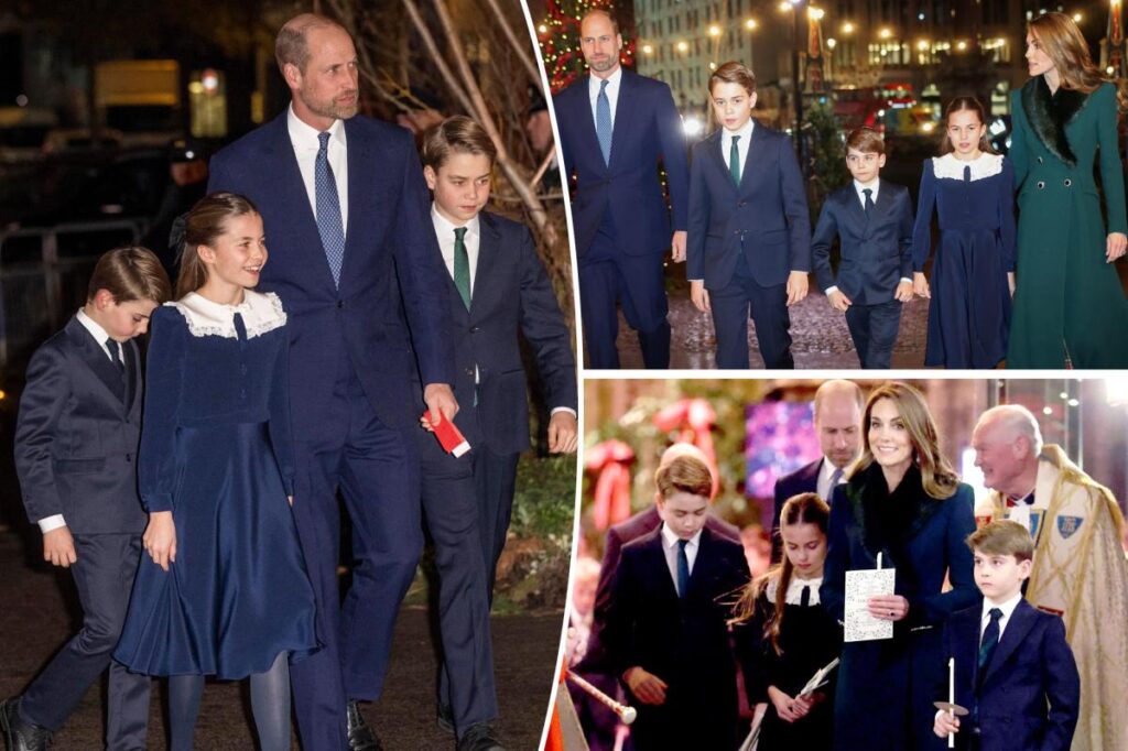 How Prince William and Kate Middleton’s 3 kids gave personalized touch to mom’s Christmas service décor