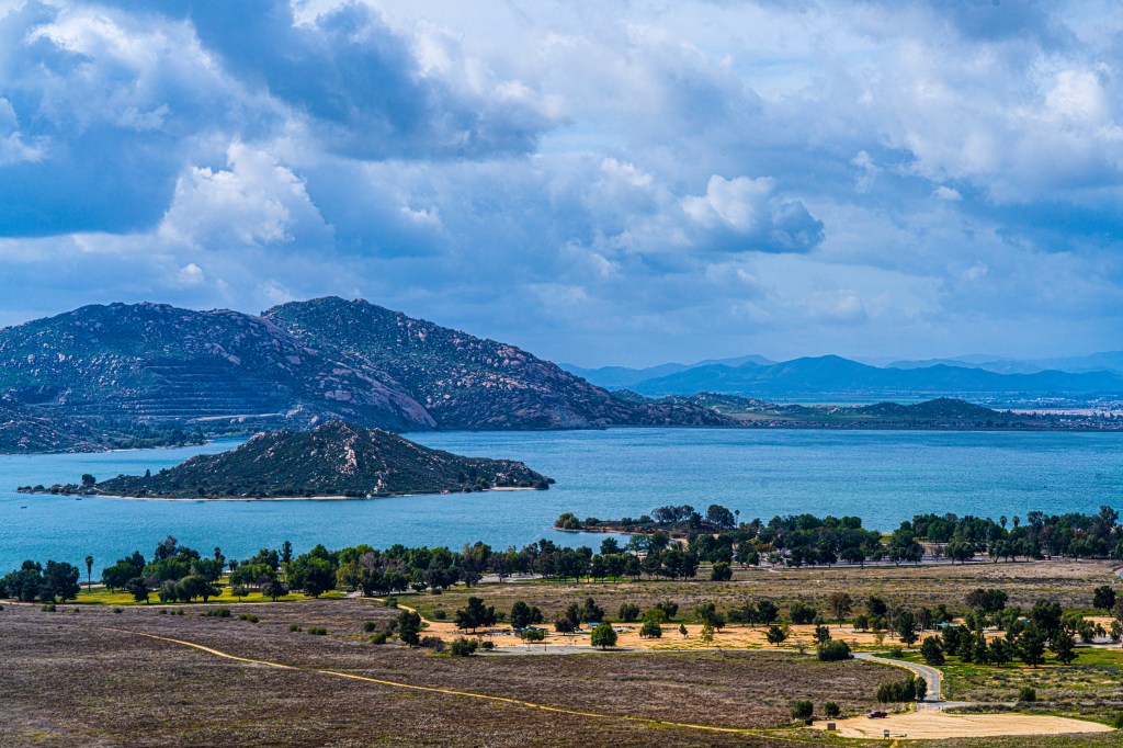 Lake Perris Recreation Area, where a man drowned after saving his son on Dec. 6, 2025.