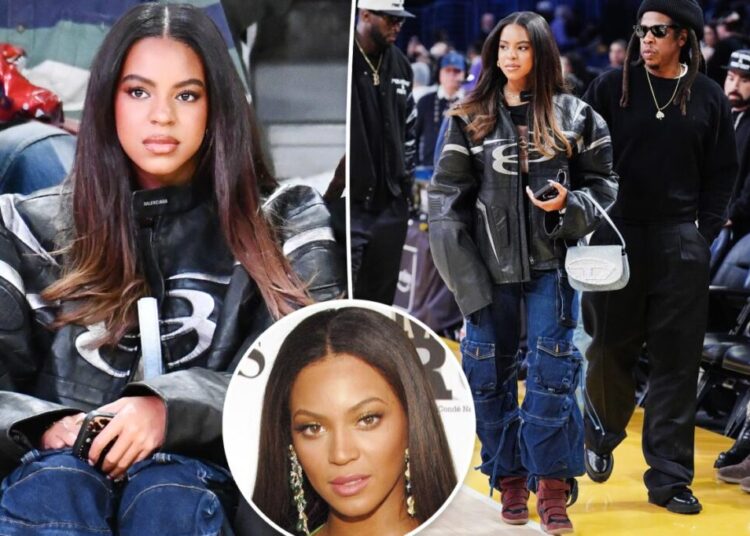 Blue Ivy, 13, looks just like mom Beyoncé during LA Lakers game with dad Jay-Z