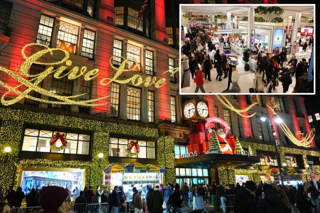 Tourist stabbed by crazed homeless woman inside Macy’s Herald Square was changing her baby: sources