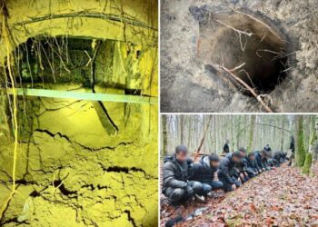 Scores of migrants cross into Poland through tunnel hidden in Belarus forest