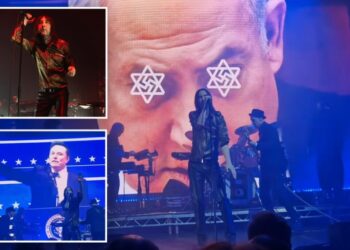 Scottish rock band airs antisemitic video of Netanyahu and this US official — with swastikas over their eyes