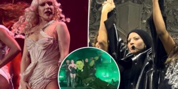 Lady Gaga halts Sydney concert after dancer falls off stage in pouring rain