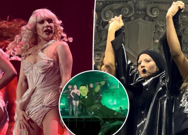 Lady Gaga halts Sydney concert after dancer falls off stage in pouring rain