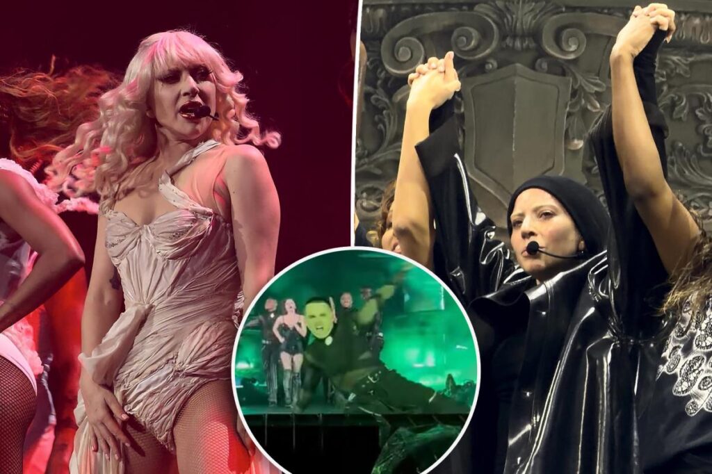 Lady Gaga halts Sydney concert after dancer falls off stage in pouring rain