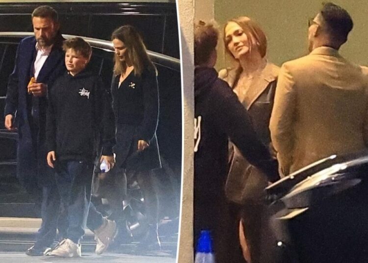 Ben Affleck awkwardly reunites with exes Jennifer Lopez and Jennifer Garner at their kids’ school play