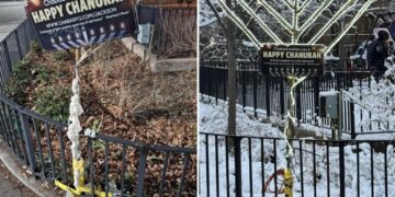 Menorah vandalized in NYC neighborhood already rattled by repeated antisemitic graffiti